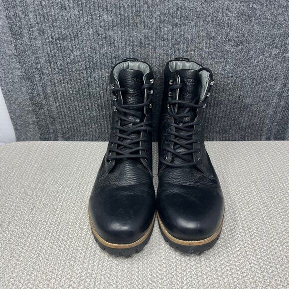 Blackstone Black Leather Lace Up Combat Boogs Mens Size 47 / US 14 main image 8